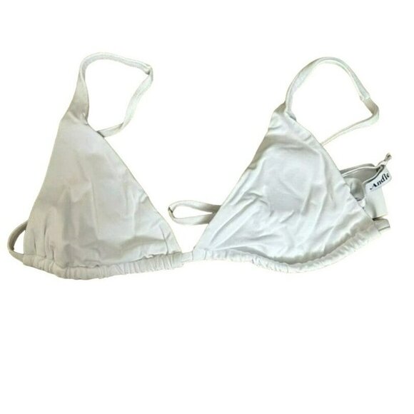 Andie Swim The Tropez Bikini Top White Medium - Picture 2 of 6